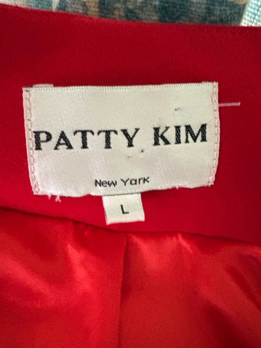 NEW Patty Kim Kelly Red Ruffle Sleeve Open Front Jacket Coat - l
